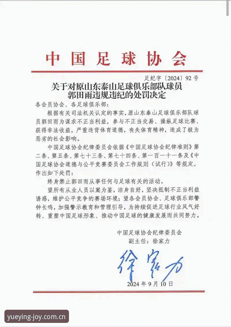 悦盈数据安全 中国足协第三批禁足名单深度评测:65人受罚背后的行业净化风暴